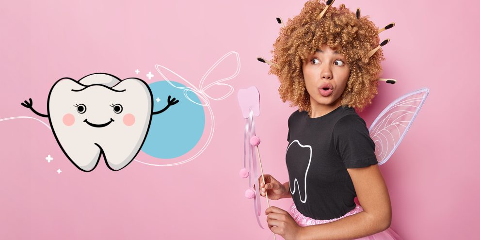 Concept per ''25 curiosità sui denti'': fatina con dentino - Chiara Piccioni